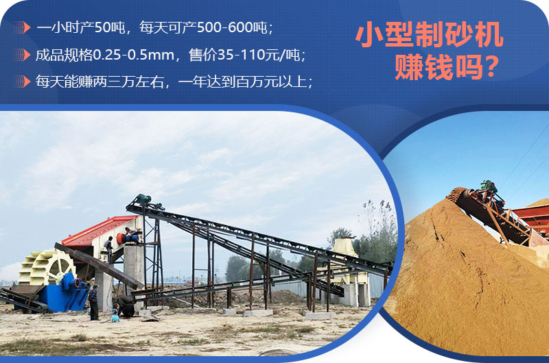 小型制砂機賺錢嗎？小型制砂機圖片及價格